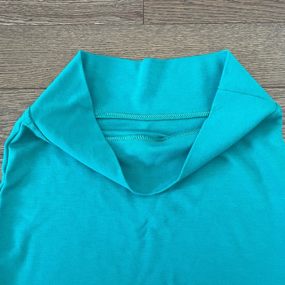 Basic Jersey Mini Skirt - Turquoise/ Teal - Picture 3 of 4